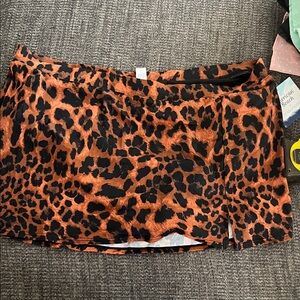 Maurices Animal Print Skirt in Black and Brown